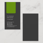 Unieke professionele grijze groene streep visitekaartje (Voorkant / Achterkant)