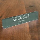 Unieke professionele klassikale minimalist naambordje (Zijkant)