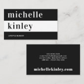 Unieke professionele trendtypografische netwerkfun visitekaartje (Voorkant / Achterkant)