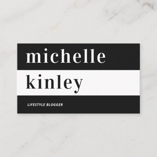 Unieke professionele trendtypografische netwerkfun visitekaartje (Voorkant)