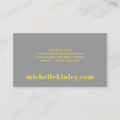 Unieke professionele trendtypografische netwerkfun visitekaartje (Achterkant)