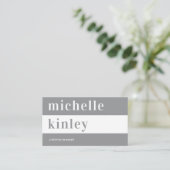 Unieke professionele trendtypografische netwerkfun visitekaartje (Staand voorkant)