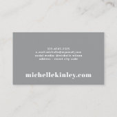 Unieke professionele trendtypografische netwerkfun visitekaartje (Achterkant)