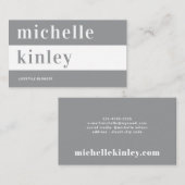 Unieke professionele trendtypografische netwerkfun visitekaartje (Voorkant / Achterkant)