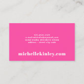 Unieke professionele trendtypografische netwerkfun visitekaartje (Achterkant)