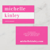 Unieke professionele trendtypografische netwerkfun visitekaartje (Voorkant / Achterkant)