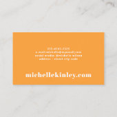 Unieke professionele trendtypografische netwerkfun visitekaartje (Achterkant)