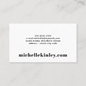 Unieke professionele trendtypografische netwerkfun visitekaartje (Achterkant)