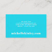 Unieke professionele trendtypografische netwerkfun visitekaartje (Achterkant)