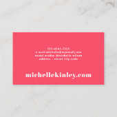 Unieke professionele trendtypografische netwerkfun visitekaartje (Achterkant)