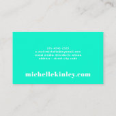 Unieke professionele trendtypografische netwerkfun visitekaartje (Achterkant)