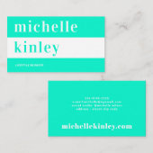 Unieke professionele trendtypografische netwerkfun visitekaartje (Voorkant / Achterkant)