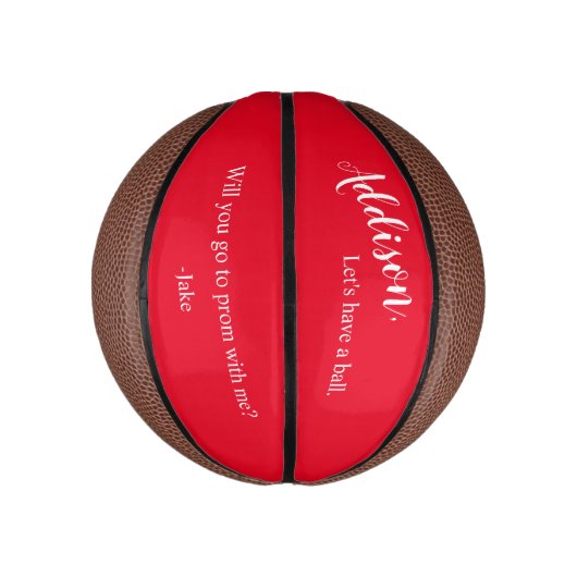 Unieke Prom Formele DansVoorstel Vraag Basketball Basketbal (Verticaal)