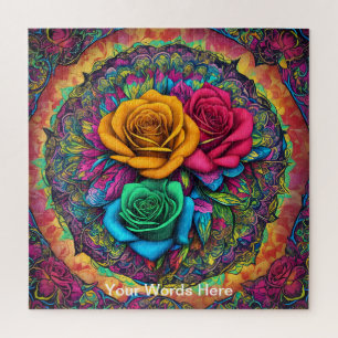 Unieke psychedelische & plezier gepersonaliseerd legpuzzel