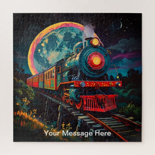 Unieke psychedelische & plezier gepersonaliseerd legpuzzel (Verticaal)