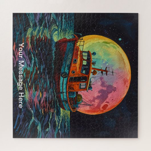 Unieke psychedelische & plezier gepersonaliseerd legpuzzel (Horizontaal)