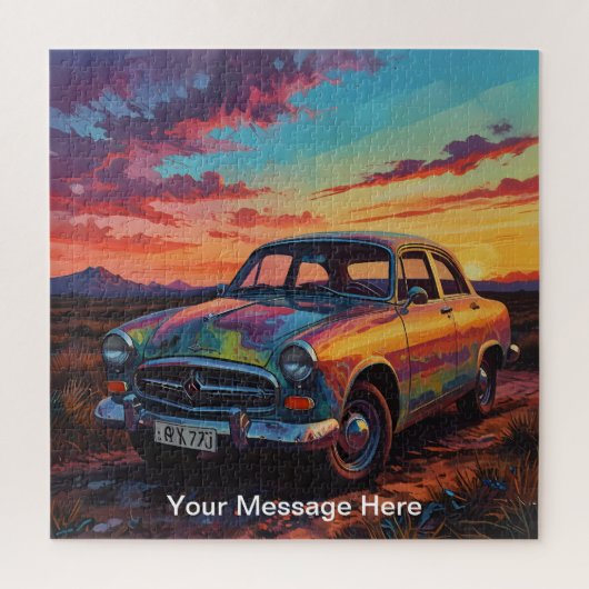 Unieke psychedelische & plezier gepersonaliseerd legpuzzel (Verticaal)