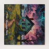 Unieke psychedelische & plezier gepersonaliseerd legpuzzel (Horizontaal)