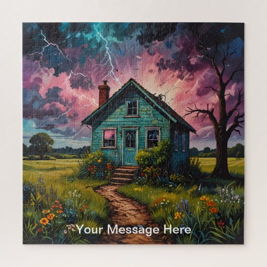 Unieke psychedelische & plezier gepersonaliseerd legpuzzel (Verticaal)