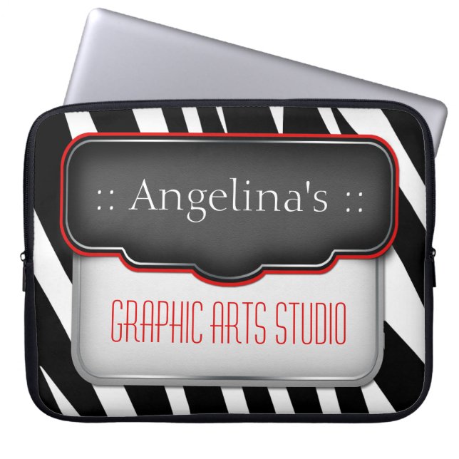 Unieke "Puffy" Design Red Custom-laptophoes Laptop Sleeve (Voorkant)