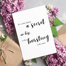 Unieke Puzzel Kaart - Secret Bursting Baby Reveal