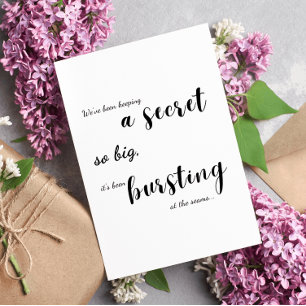 Unieke Puzzel Kaart - Secret Bursting Baby Reveal