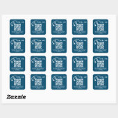 Unieke QR code gepersonaliseerde scannable website Vierkante Sticker (Vel)