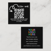 Unieke QR code gepersonaliseerde scannable website Vierkante Visitekaartje (Voorkant / Achterkant)