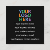 Unieke QR code gepersonaliseerde scannable website Vierkante Visitekaartje (Achterkant)