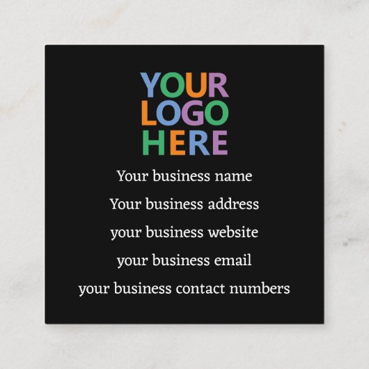 Unieke QR code gepersonaliseerde scannable website Vierkante Visitekaartje (Achterkant)