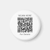 Unieke QR-code Ontwerp Cirkelmagneet Magneet (Voorkant)