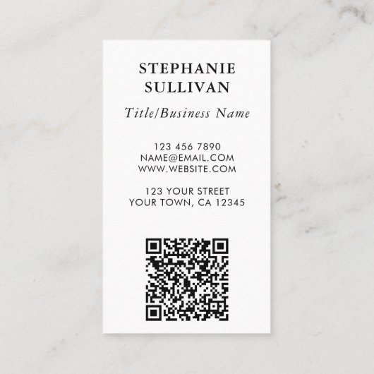 Unieke QR-code Visitekaartje (Achterkant)