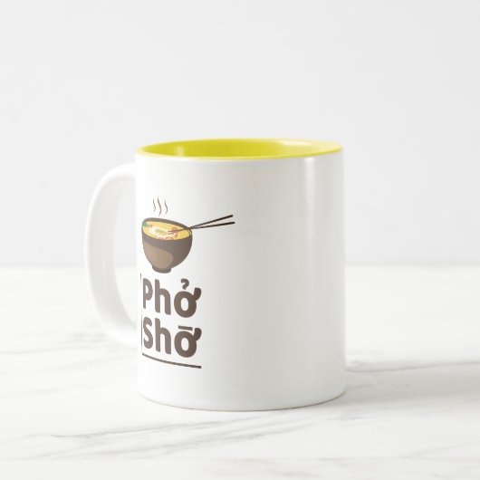 Unieke Ramen Pho Sho Mok Geel (Voorkant links)