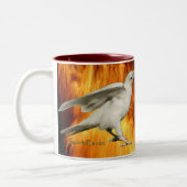 Unieke Rare White Raven Photo & Flams Mok (Links)