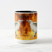 Unieke Rare White Raven Photo & Flams Mok (Center)