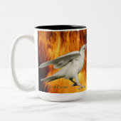 Unieke Rare White Raven Photo & Flams Mok (Links)