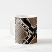 Unieke Rattlesnake Skin - Aangepast Koffiemok (Voorkant links)