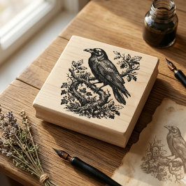 Unieke Raven Vintage Scrapbooking Houten Stempel