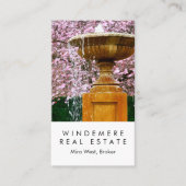 Unieke "Real Estate Agent Broker Garden Fountain" Visitekaartje (Voorkant)
