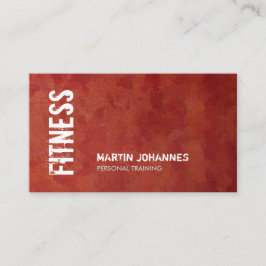 Unieke Red Brown Fitness Personal Trainer Visitekaartje