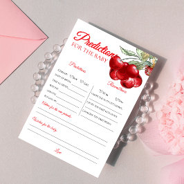Unieke Red Cherry Baby shower voorspellingen spel