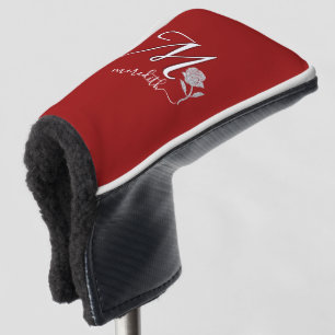 Unieke Red Custom Monogram Name Roos Putter Golfheadcover
