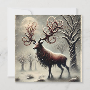 Unieke Red Deer Christmas Kaart