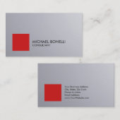 Unieke Red Point Silver Grey Background Consultant Visitekaartje (Voorkant / Achterkant)