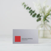 Unieke Red Point Silver Grey Background Consultant Visitekaartje (Staand voorkant)