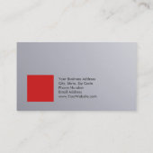 Unieke Red Point Silver Grey Background Consultant Visitekaartje (Achterkant)