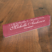 Unieke Red Rose Script Consultant naamplaat Naambordje (Zijkant)
