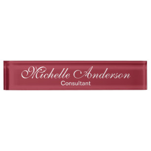 Unieke Red Rose Script Consultant naamplaat Naambordje