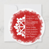 Unieke Red, Turquoise White Business Holiday Kaart (Voorkant)