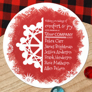 Unieke Red, Turquoise White Business Holiday Kaart